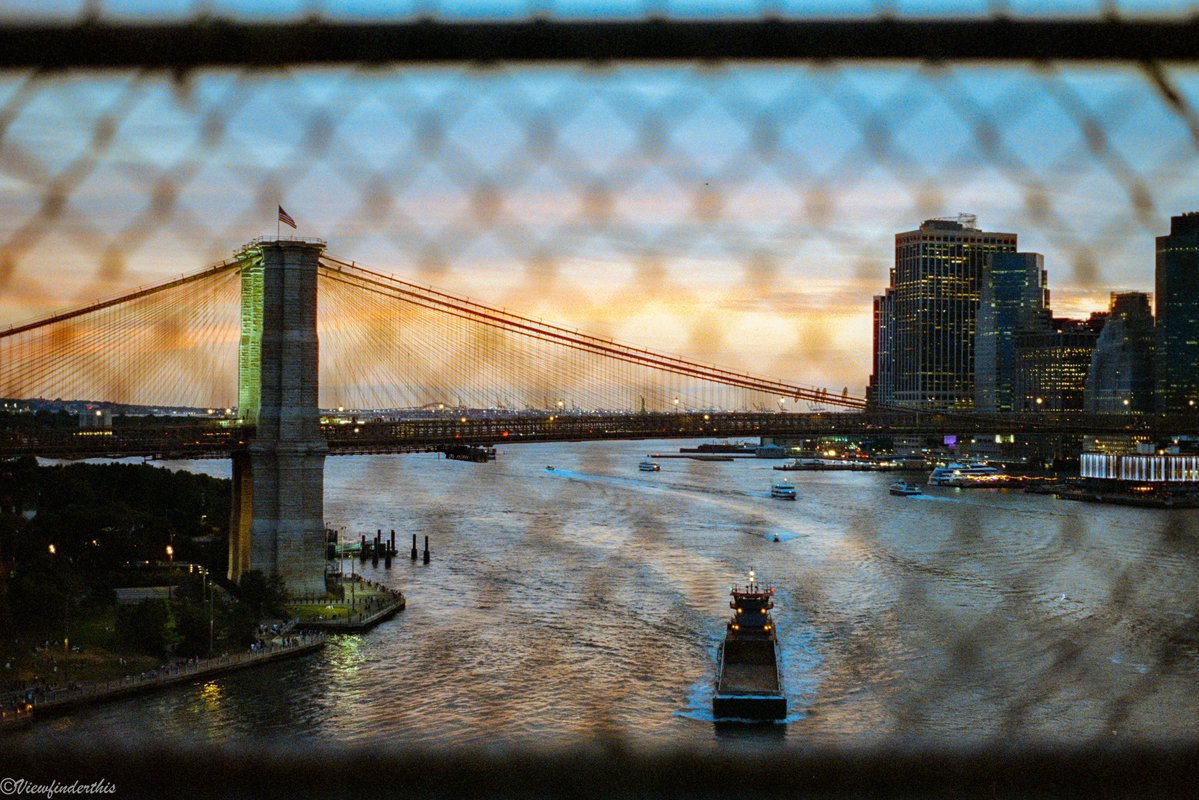 viewfinderthis's tweet image. Manhattan Skyline on 35mm Film