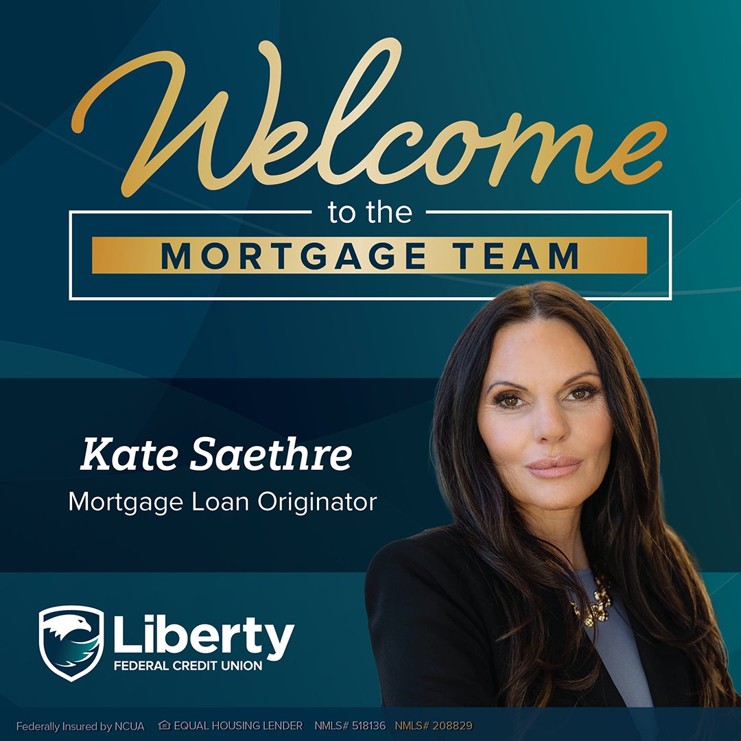 Liberty FCU is excited to announce the newest addition to our Rocky Mountain Region mortgage team, Kate Saethre! Reach out to Kate to discuss your mortgage needs at ksaethre@libertyfcu.org, (480) 216-1169, or apply for a loan now  at bit.ly/4rCcTRd