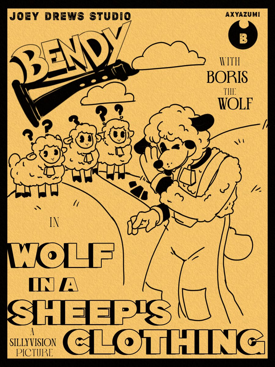 Boris the Wolf poster for my friend's game 

#boristhewolf #BATIM #BENDY #Bendy_and_the_ink_machine #fanart
