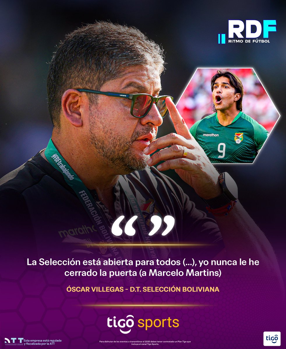😱 "YO NUNCA LE HE CERRADO LA PUERTA (A MARCELO MARTINS)" 🤩
➡️ Óscar Villegas: "La Selección está abierta para todos, si Marcelo quiere estar necesita estar en un club (...) Sigo en la misma, yo nunca le he cerrado la puerta, pero necesito un jugador activo".