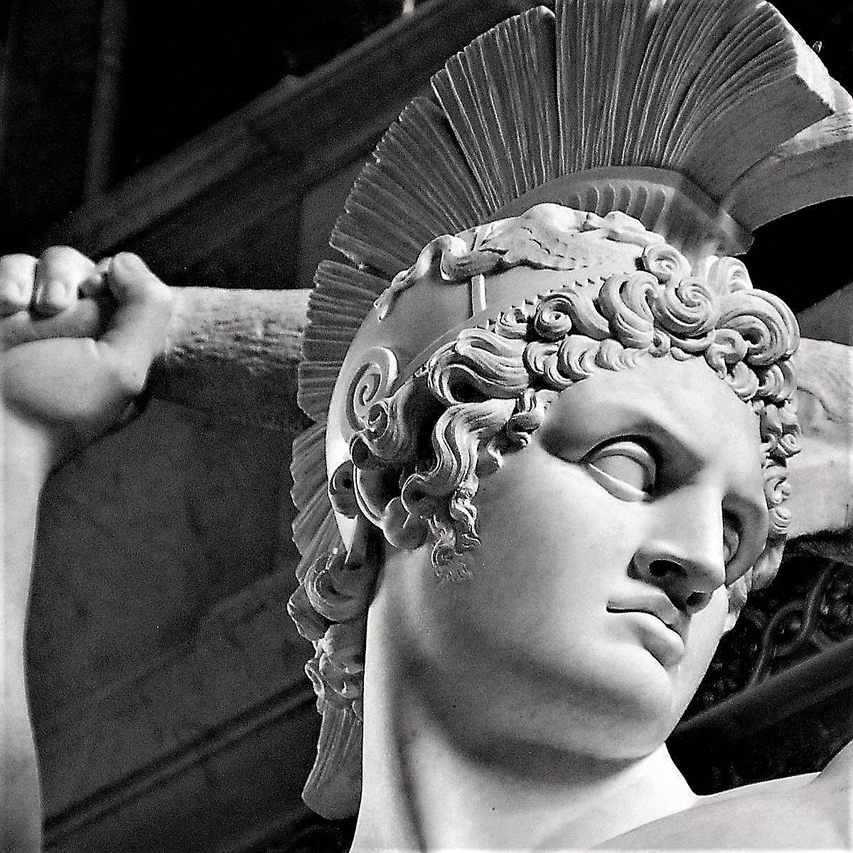 Detalle de la escultura de mármol de Antonio Canova "Teseo y el Minotauro"
1783.
Se exhibe en el Kunsthistorisches Museum de Viena, Austria.