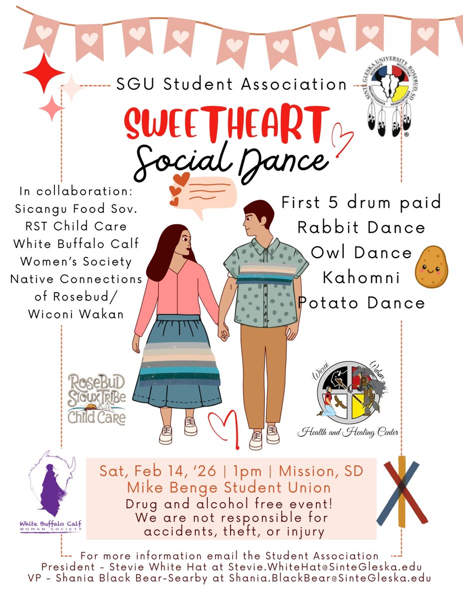 😍SGU's Student Association invites you to their social dance on Saturday, Feb. 14, from 1pm-5pm at the Mike Benge Student Union!🩷Food will be served. Social Dancing will take place all afternoon! Bring your sweetheart and family!👩‍❤️‍👨Everyone is welcome!💞 We'll see you there!👨‍👩‍👧‍👦