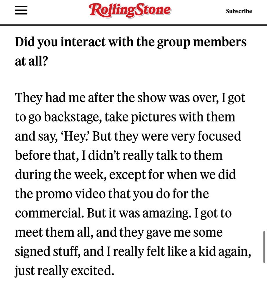 [NEWS] Emma Stone reveals her interaction with #BTS members!

“They had me after the show was over, I got to go backstage, take pictures with them and say, ‘Hey.’ But they were very focused before that, I didn’t really talk to them during the week, except for when we did the