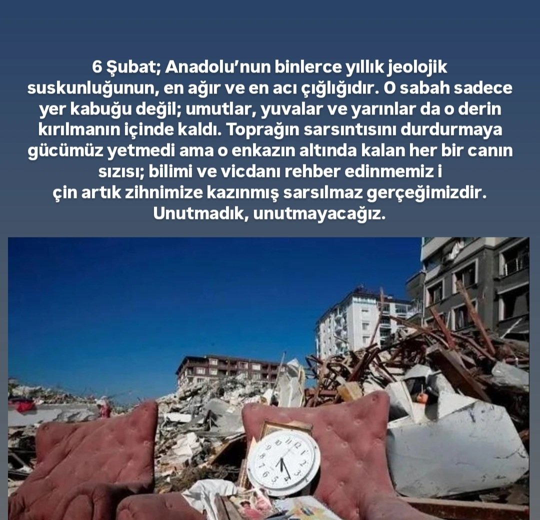 Jeoloji_Muh2022's tweet photo. #6subat2023
Unutmadık, unutmayacağız. https://t.co/nfBbwAeCvy