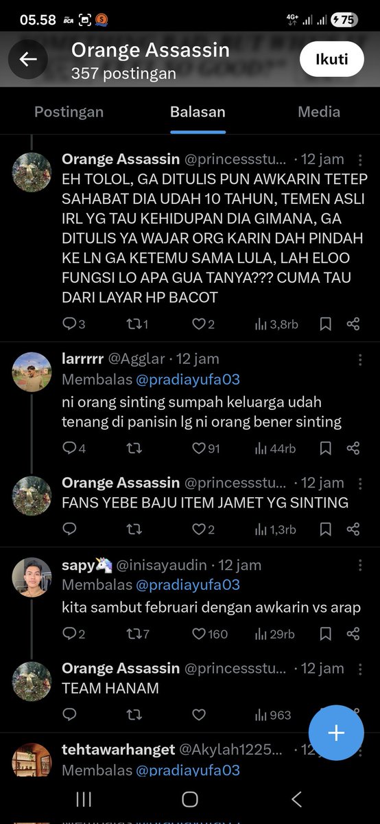 TrieHoartanto's tweet photo. @princessstubber @bilehlora @MiskinTV_ Iya bang iya lu yang paling bener deh https://t.co/K9YW75vn9s