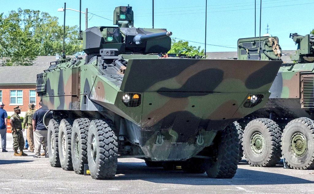 AviacionDefensa's tweet photo. El Cuerpo de Marines de #EEUU ordena VC anfibios ACV-30 adicionales

@BAESystemsInc obtuvo un contrato para otro lote de ACV-30 para el @USMC llevando a 150 la flota total
Con torreta @kongsbergasa MCT-30, cañón #Bushmaster de 30mm y ametralladora coaxial
https://t.co/5WZ8moUXdH https://t.co/U6exgt4j1O