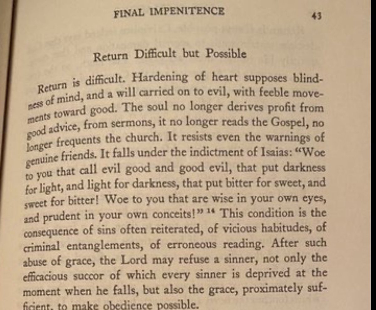 Very sobering spiritual admonition from Reginald Garrigou-Lagrange