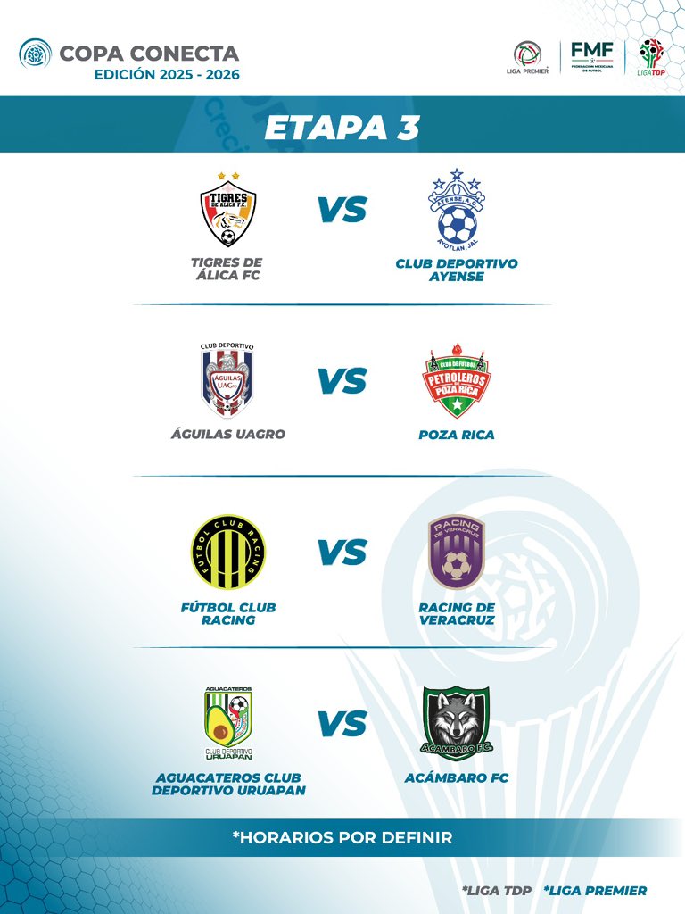 LigaPremier_FMF's tweet photo. 📊⚽️ Definidos los clasificados.
Inicia la Etapa 3 de #CopaConecta con 8 clubes que van por la gloria.
#LigaPremier https://t.co/mATEwbAktC