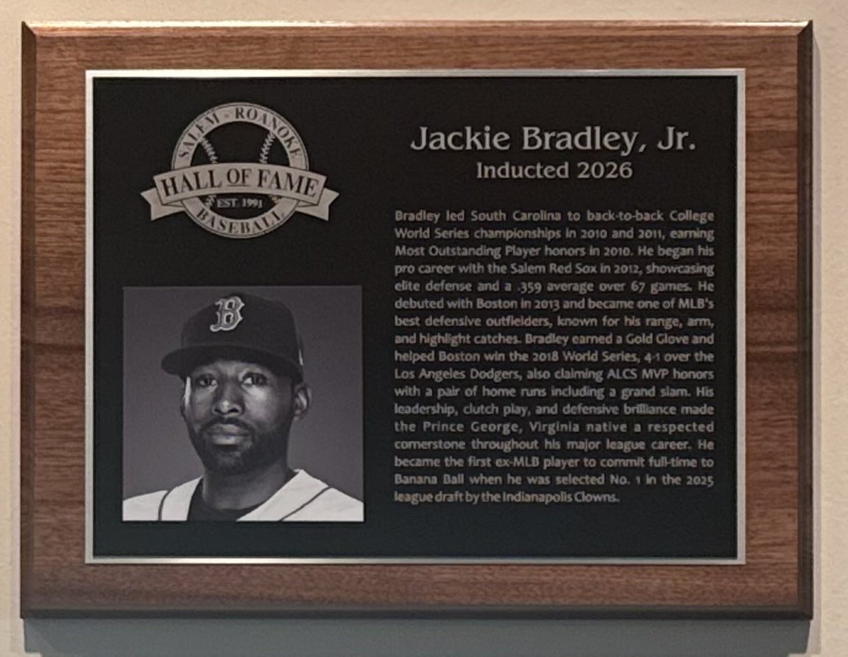 Wow! What a surreal honor. I’m thankful and extremely grateful to be a part of the 2026 Salem Red Sox Hall of Fame!