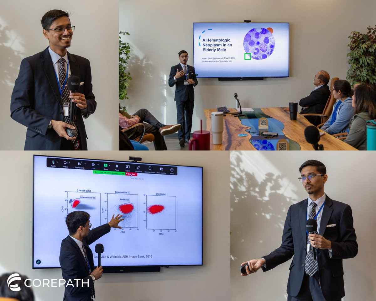 CorePath's tweet photo. #CaringforLives starts with mentoring the next generation via our #HemePathHub program.🔬✨

Dr. Victoria Granillo &amp; @nmghazi presented complex cases to Dr. Ehsan, Rao, Sanchez-Salazar, &amp; Ly.

Congrats on completing your rotation! 👏

https://t.co/mwFrvGaq8W

#PathX #MedEd #SATX https://t.co/PzwtFh1Or4
