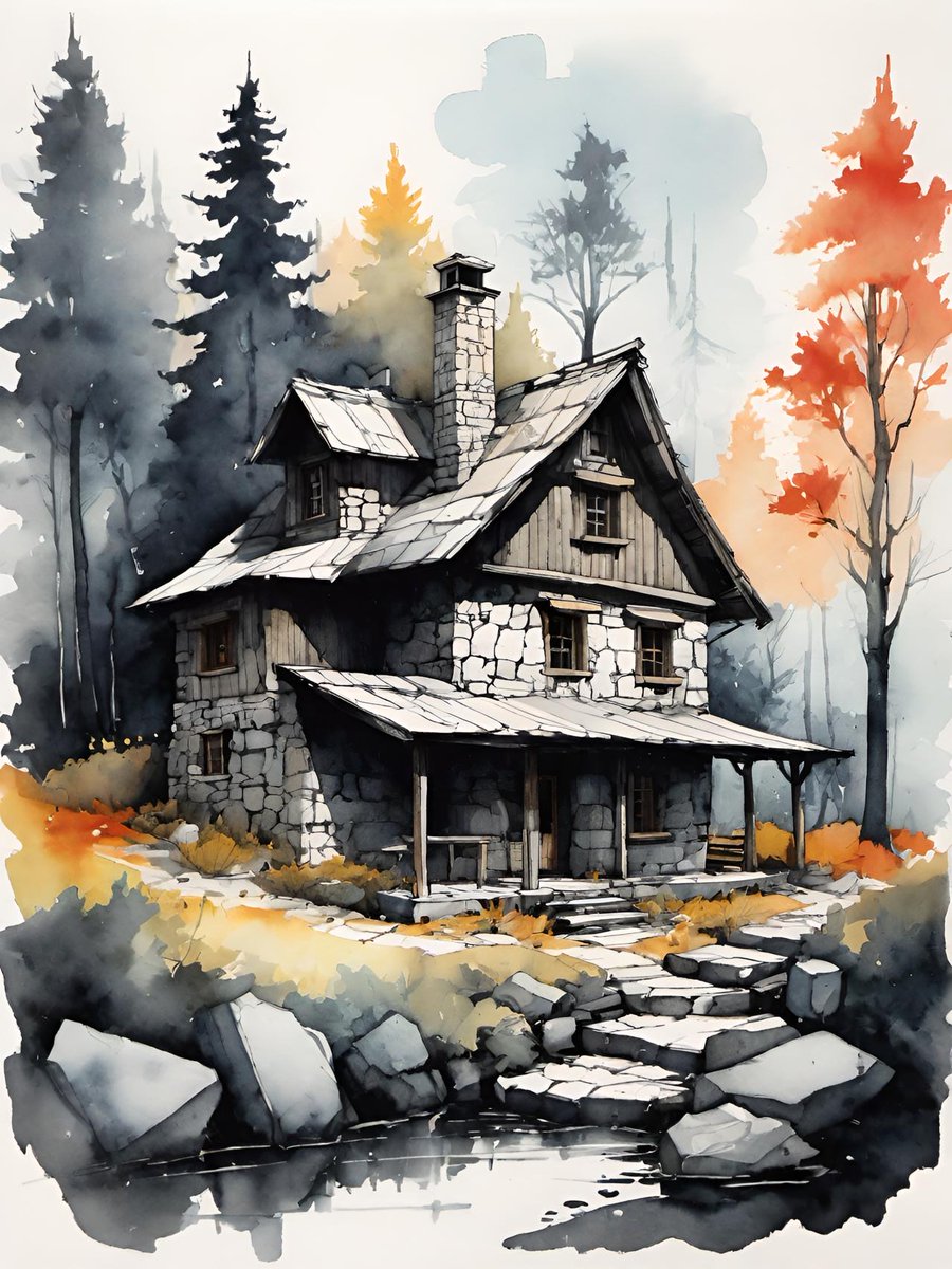 DachmanArt's tweet photo. Hidden in the forest
#cabinlife #CozyVibes #RusticLiving #cottagecore #foresthome #AI #aiart #watercolor #artdaily #natureinspired #landscapeart #rusticlife https://t.co/BYb99ORepu