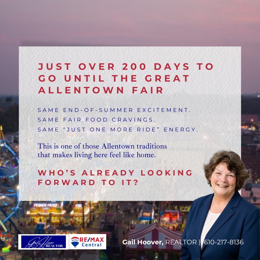 Just over 200 days to go until The Great Allentown Fair. Who’s already looking forward to it? Visit allentownfair.com for updates.

#AllentownPA #AllentownLife #LehighValley