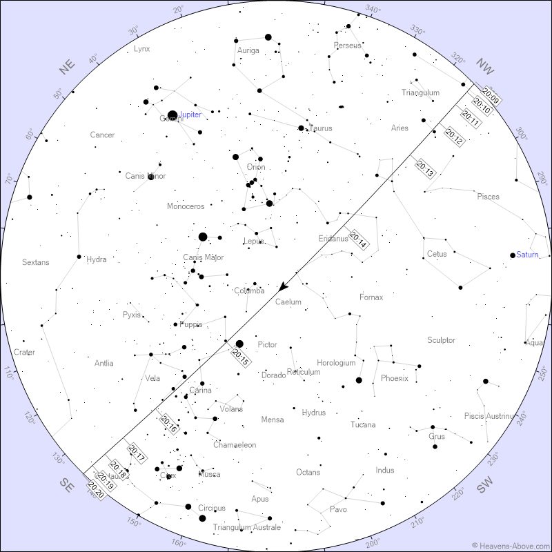 perthobs's tweet image. The International @Space_Station will fly over extremely bright on Friday, February 6th at 8:11 pm (Mag -3.7).

To use the attached maps, face south and hold the map above your head, and you'll see the path of the flyover.

#spotthestation #internationalspacestation #spacestation
