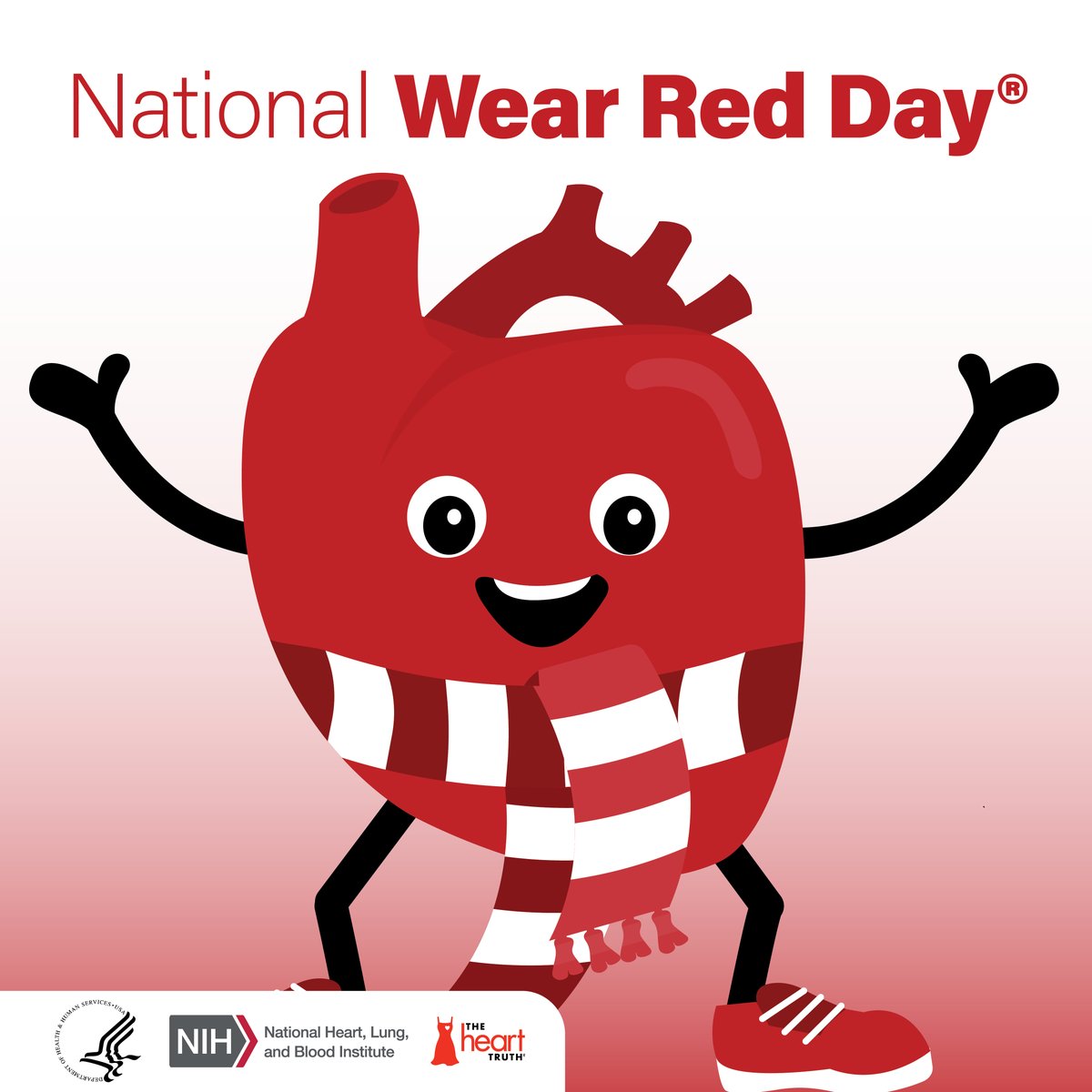 NEHealthDept's tweet photo. February 6 is National Wear Red Day! Wear Red to raise awareness about cardiovascular disease – the leading cause of death in women – and encourage family and friends to do the same. https://t.co/jWPtTB9qUq https://t.co/j3GSk6bbSk