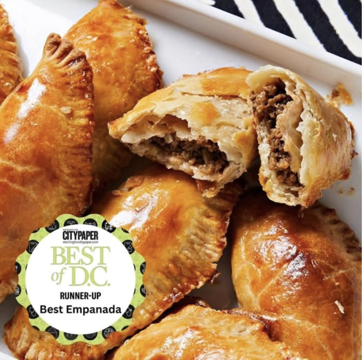 If you thought the empanadas from @esenciaspanamenas were some of the best in the area, you're right! The Washington City Paper's readers agreed, naming them second best in the DMV. Order at esenciaspanamenas.com. 📸: @esenciaspanamenas