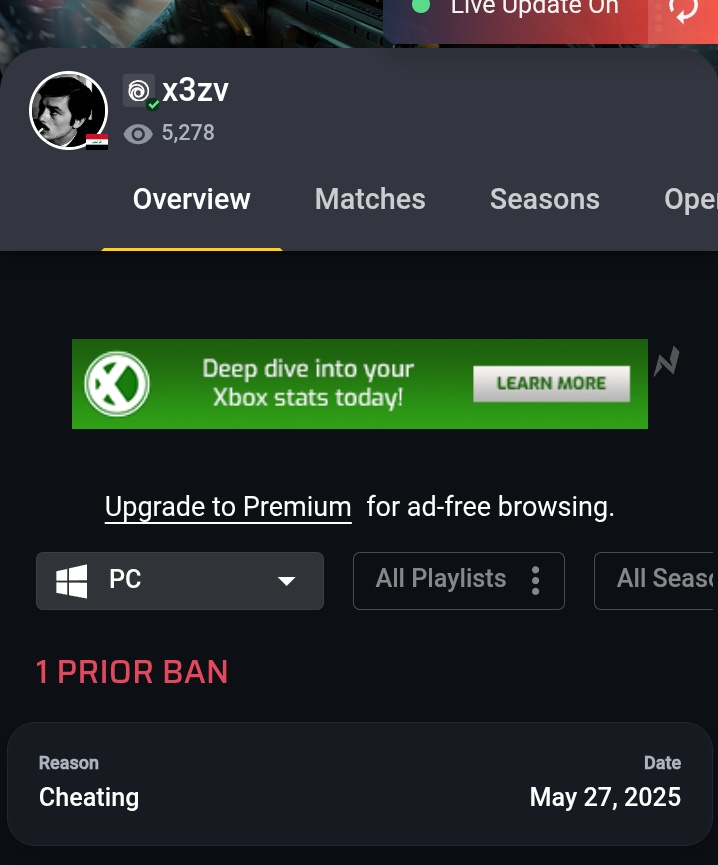 x3zv2's tweet photo. "I’ve been a loyal Siege player for years, but on May 27, 2025, I lost everything. I was banned for a mistake I didn’t commit—simply playing with the wrong group from Discord.
​It’s been months of waiting and it’s truly painful. Please, @UbisoftSupport, I am a victim https://t.co/kQd1PqYrY3