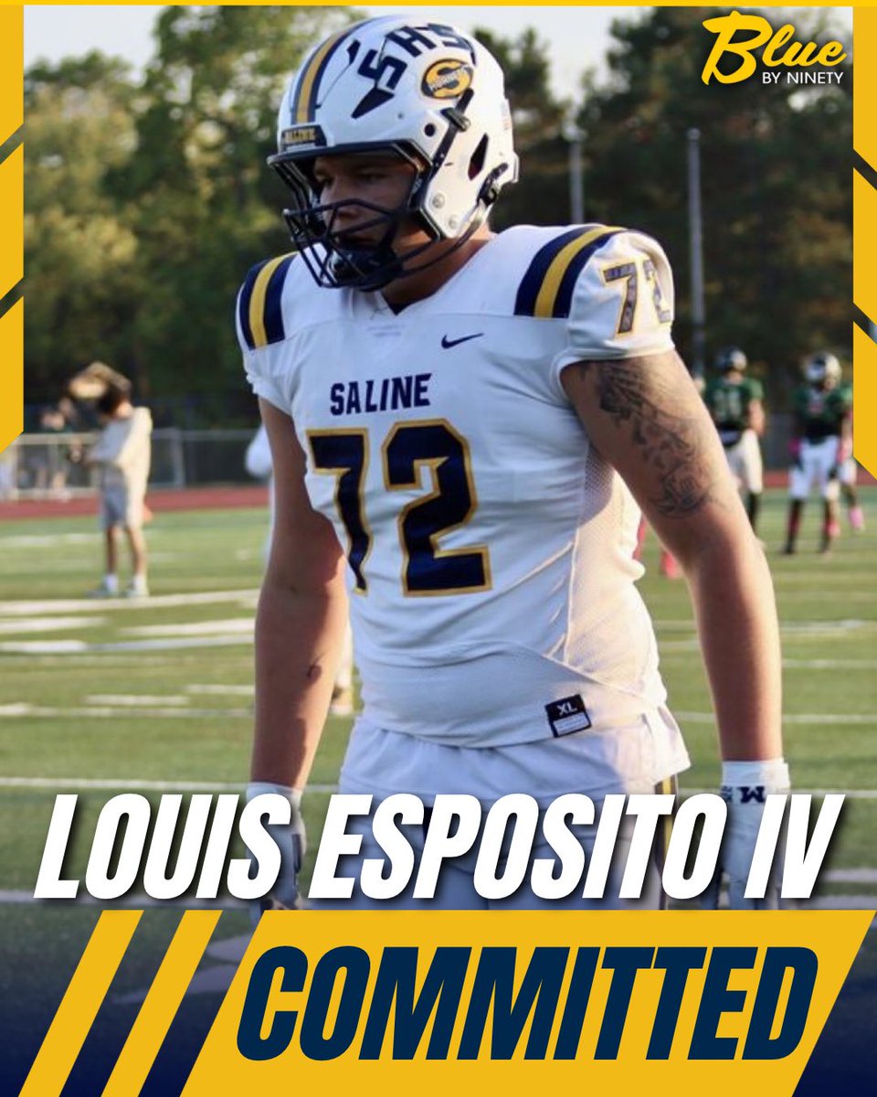 2027 OL Louis Esposito has committed to Michigan! 〽️