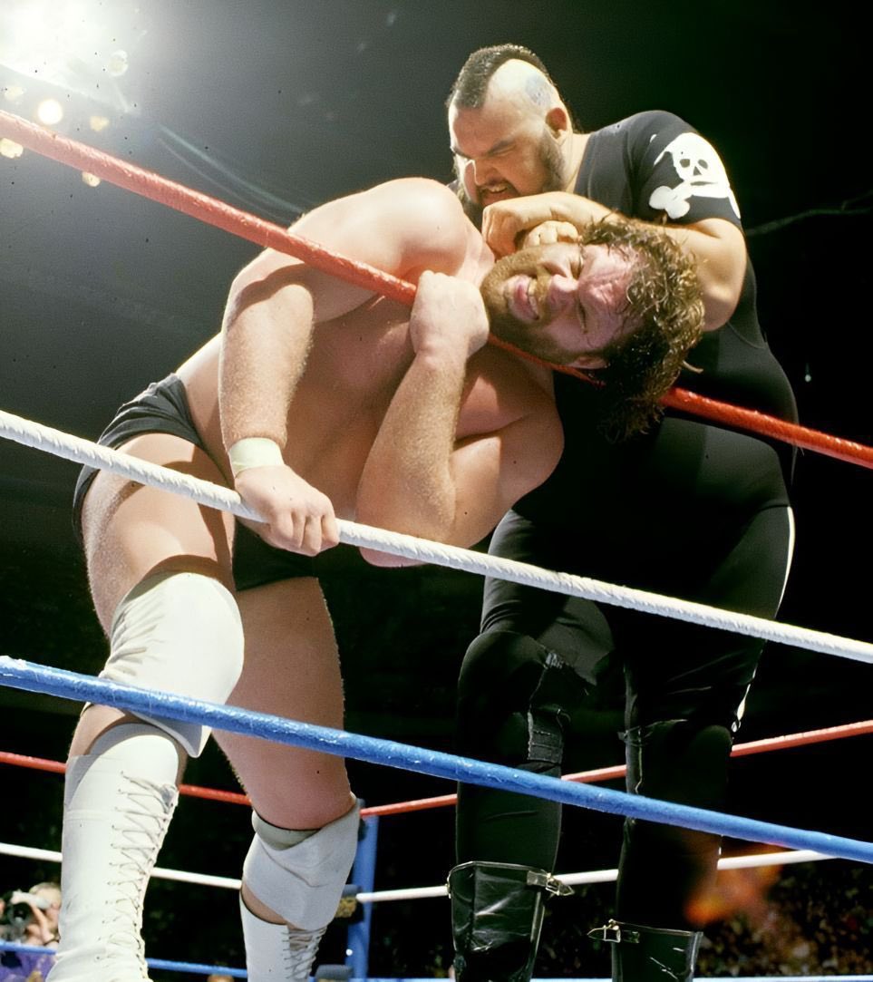 RealHacksawJim's tweet photo. #OTD in 1988!

My old buddy and Mid-South rival One Man Gang breaking the rules during a dark match at the first ever Main Event in Indianapolis!

#OnThisDay https://t.co/7m6uWeUpfl