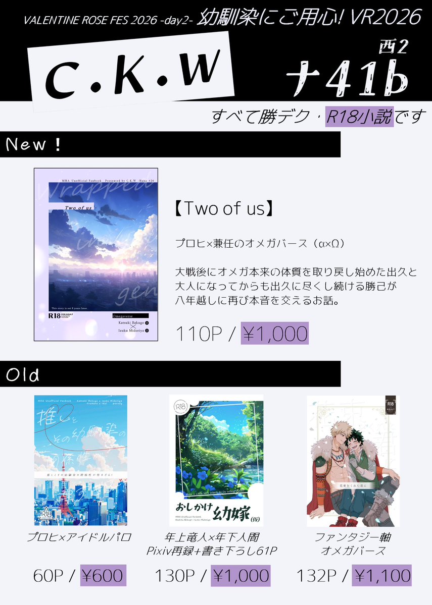 おはようございます！
新刊、無事に脱稿しました😭
昨日もろもろ事務作業後に力尽きて爆睡しまいましたが、お品書きもできています🙏

お品書き
pixiv.net/artworks/14080…