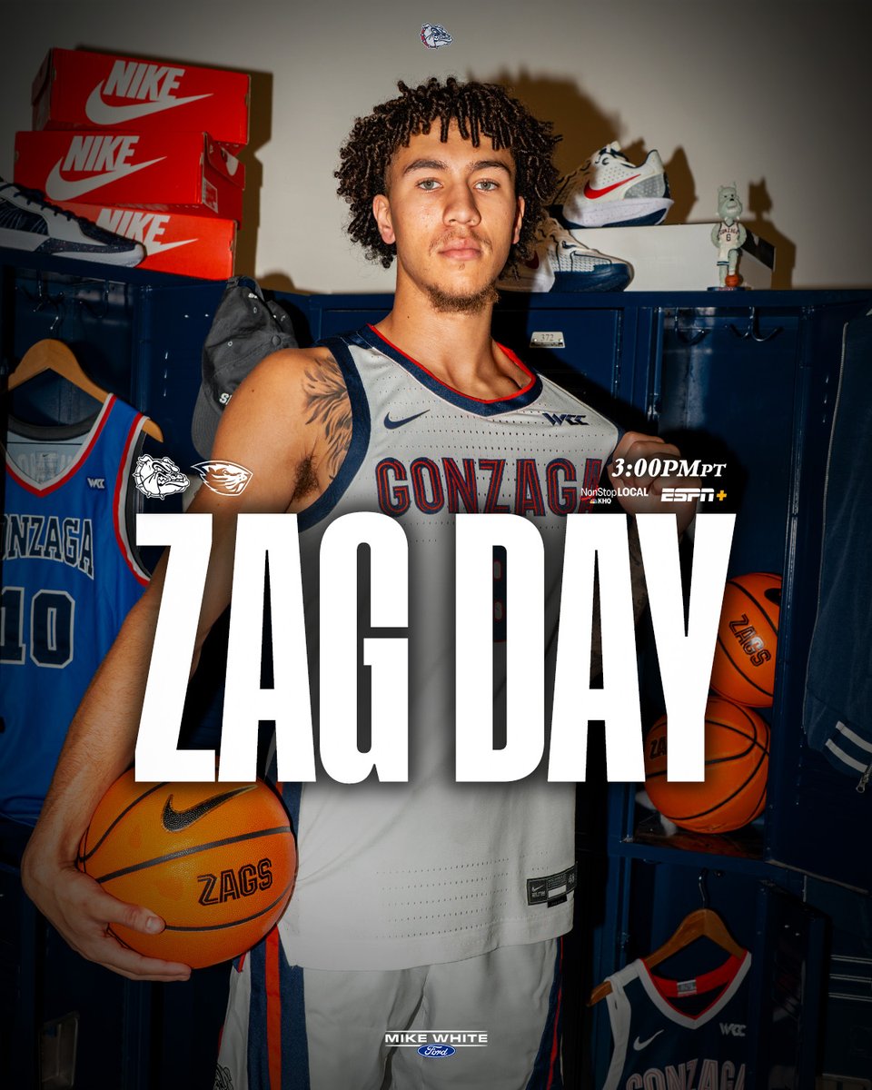 Zags🆚Beavers
📍Corvallis, OR
🏟️Gill Coliseum
🕒3 pm PT
📺KHQ/ESPN+
💻Video: tinyurl.com/4wwbwacv
📻Radio: 590 AM and 96.1 FM | SiriusXM - 83
tinyurl.com/mpj2j3mu
📊Stats: tinyurl.com/a7a9k3je