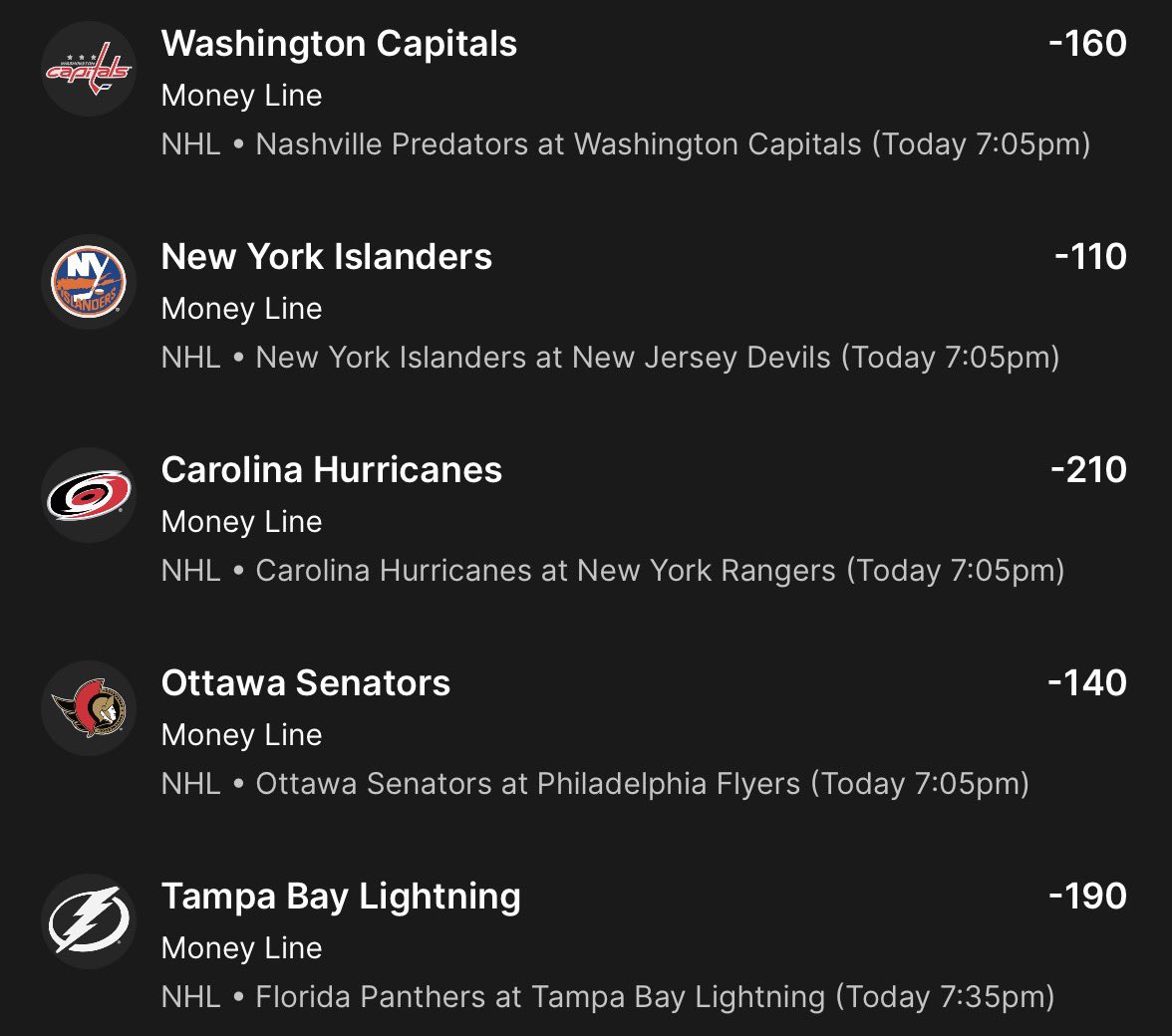 vanisk's tweet image. NHL Game Lines Parlay 🏒 (+1098) 0.2u

$25 to someone who likes when this cashes ✅