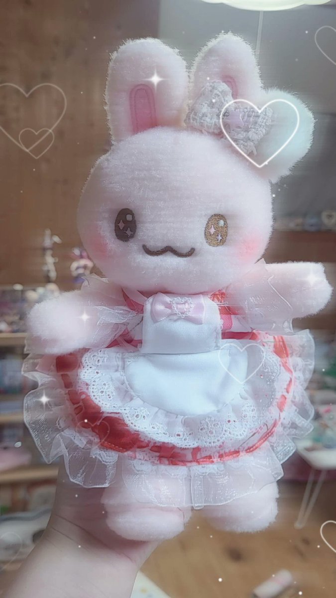 tenshino_ouchi3's tweet photo. うさももちゃんの服を作りました
 #ハンドメイド  #うさもも https://t.co/obtto7lKzW