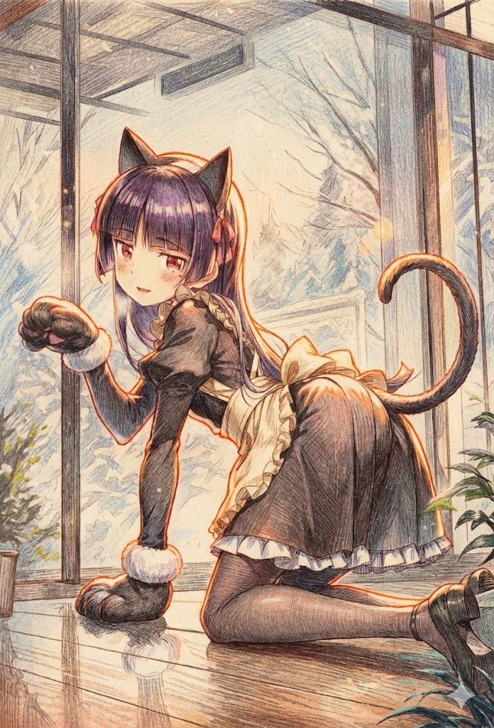 んー、むずい🙃 これじゃ鉛筆画風なだけなんだよにー これはこれですき