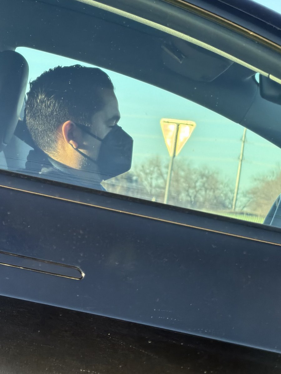 WolfShepherdPod's tweet photo. In 2026 Texas there are still people wearing masks in cars. https://t.co/tHOq62WKb9