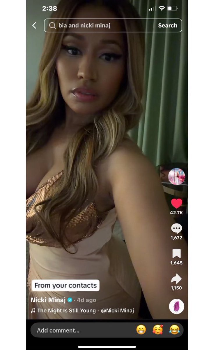 PopRhyme's tweet photo. Why I'm scrolling on TikTok and it keep saying Nicki Minaj in my contacts??? https://t.co/3UPZFrWP0q