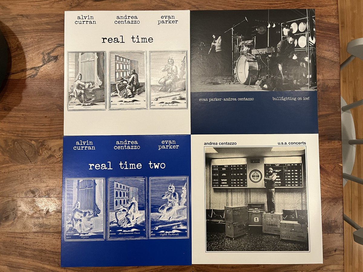 used some of my hard-earned cash to purchase some free jazz lp reissues. (U.S.A. Concerts has John Zorn, Toshinori Kondo, Tom Cora, Eugene Chadbourne and others.)