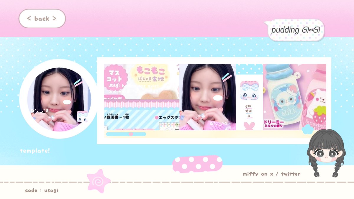 eikozu's tweet photo. ohayou gozaimasu! miffy punya anak baru namanya ♡ usagi 🐰 ayo kenalan nanti mau di sell as template. layout wonhee, haerin dan ian nya ufs 8.000 ya

#zonauang https://t.co/C3FTWxAUjx