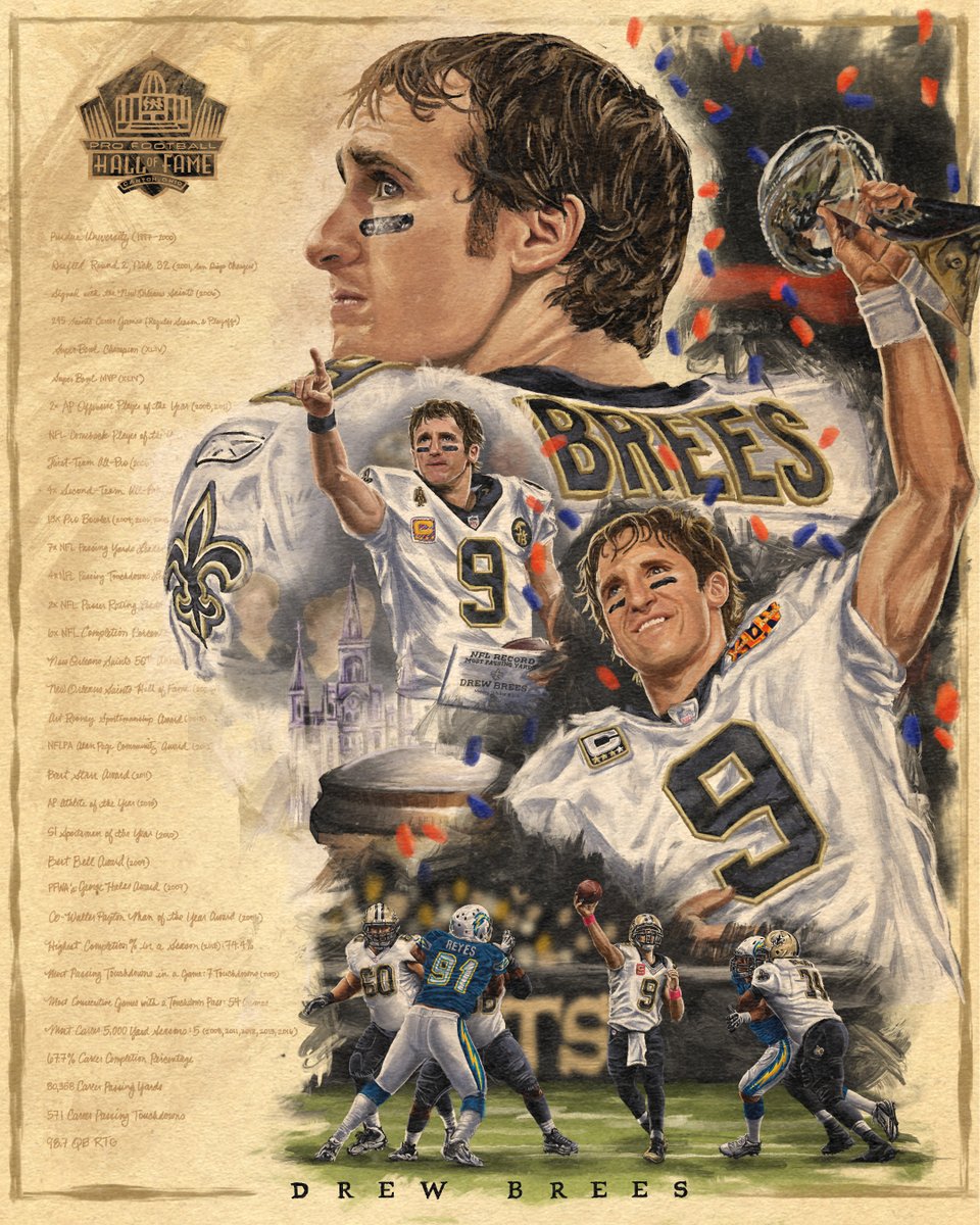 First-Ballot Hall of Famer, Drew Brees. 🐐
