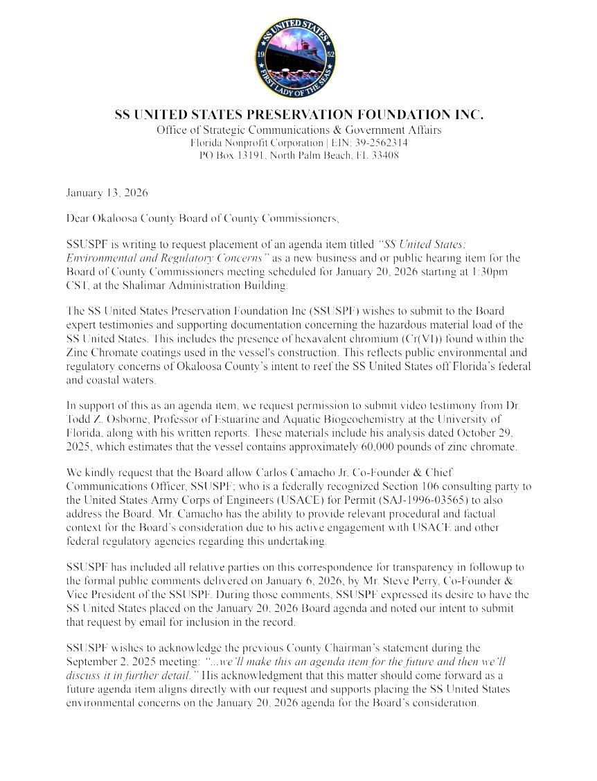 SS United States Preservation Foundation Inc tweet media