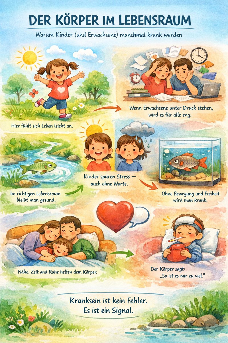 Lieber Friedrich, liebe Mitbürger, liebe Eltern, liebe Kinder,

Kranksein ist kein Fehler.
Es ist eine Nachricht aus dem Leben.

Dazu diese Grafik – für Kinder gemacht, für Erwachsene gedacht.
