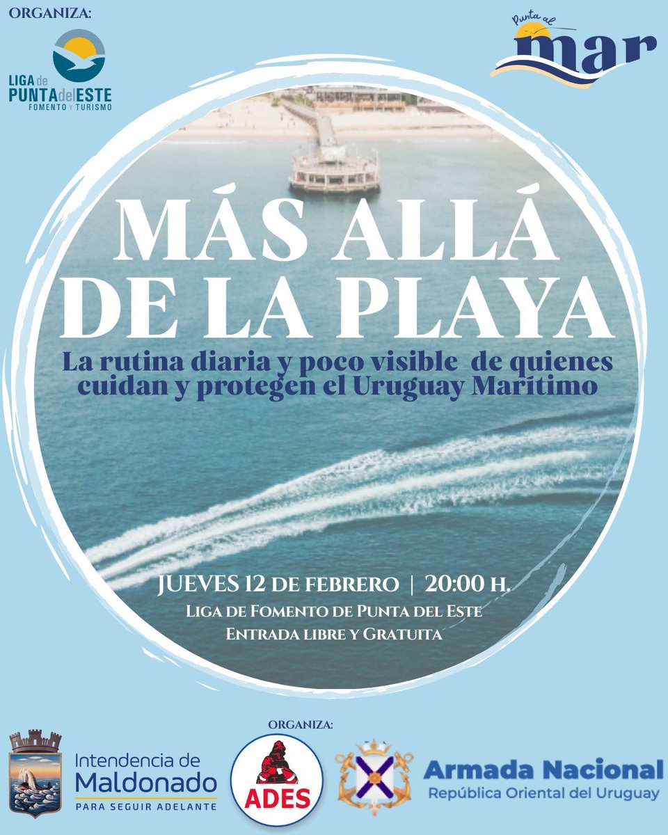 En el marco del ciclo 2026 de Punta al Mar, la Liga de Fomento de Punta del Este invita a una instancia abierta para conocer el trabajo de quienes cuidan y protegen nuestro mar, desde una mirada cercana sobre sus tareas, desafíos y responsabilidades cotidianas.