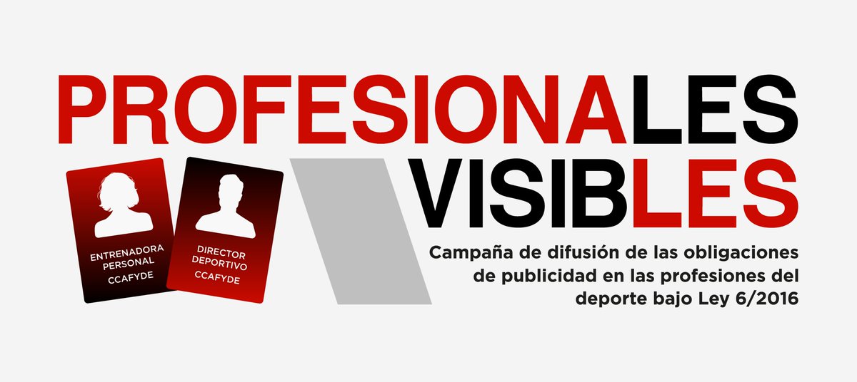 NOTICIA | El <a href="/coplefmadrid/">Coplef Madrid</a> ha lanzado “Profesionales visibles”, una campaña de difusión de las obligaciones de publicidad en las profesiones del deporte bajo Ley 6/2016. 

Colabora <a href="/ConsejoCOLEF/">Consejo COLEF</a>

#munideporte #campaña

acortar.link/YXbyRk