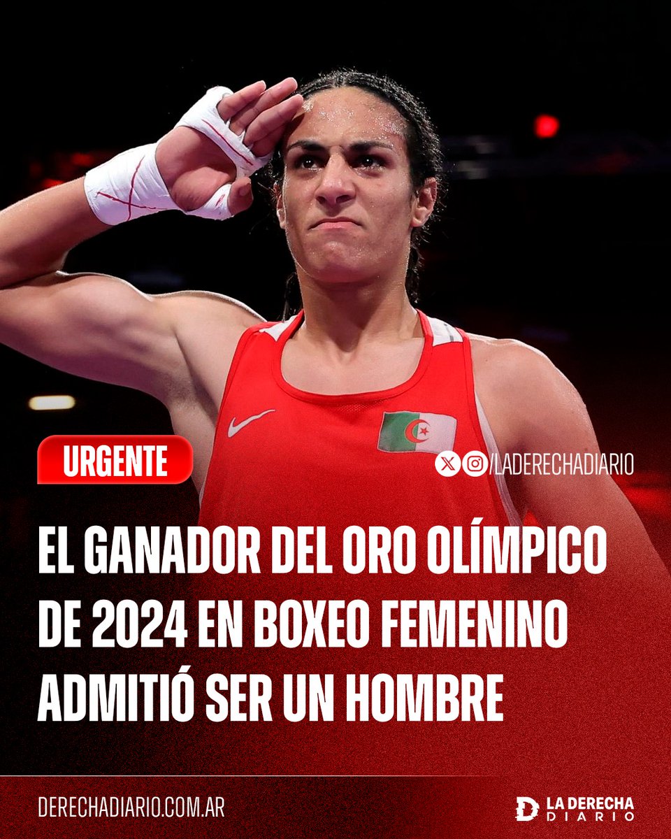 🚨🇩🇿🇫🇷🏳️‍⚧️ | LA DERECHA DIARIO TENÍA RAZÓN: El ganador del oro olímpico en boxeo femenino de París 2024, Imane Khelif, admitió que posee cromosomas XY, confirmando que los Juegos Olímpicos autorizaron que un hombre diera palizas a mujeres reales frente a todo el mundo.