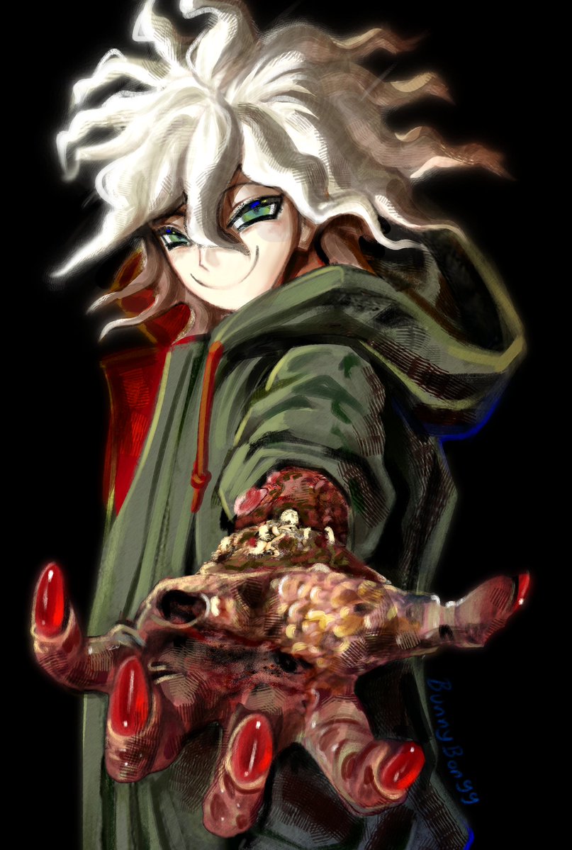 Komaeda, but his hand is actually rotting  
#danganronpa #ダンガンロンパ