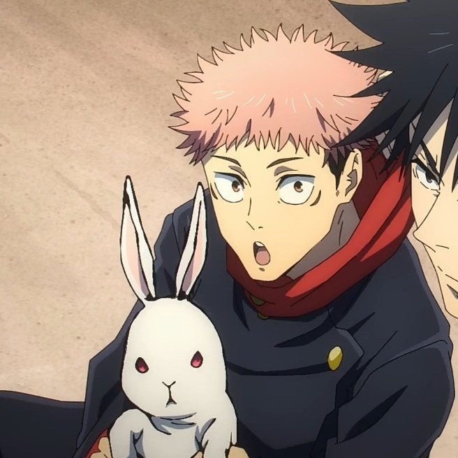 Mira la diferencia en como Megumi y Yuji tratan a los conejitos, ellos tienen un claro favorito 😭😭