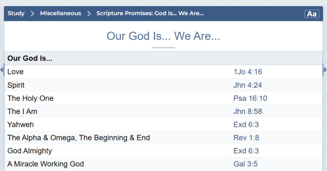 BlueLetterBible's tweet photo. Did you know we have a resource called "Scripture Promises: God Is and We Are"? This is a simple list of promises and their supporting verse reference. Here is a link to this resource: https://t.co/FlwDtuc99J #ScripturePromises #BlueLetterBible #BLB https://t.co/HPEvCiwDuv