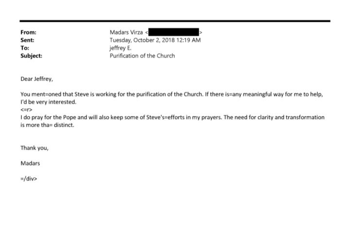 MartinDandach's tweet image. Está saliendo a la luz la guerra que le declararon Jeffrey Epstein y Steve Bannon al Papa Francisco. Buscaban voltear a Bergoglio por las reformas económicas que había hecho en el Vaticano, además de la persecución al abuso infantil. La depuración financiera, el endurecimientos…