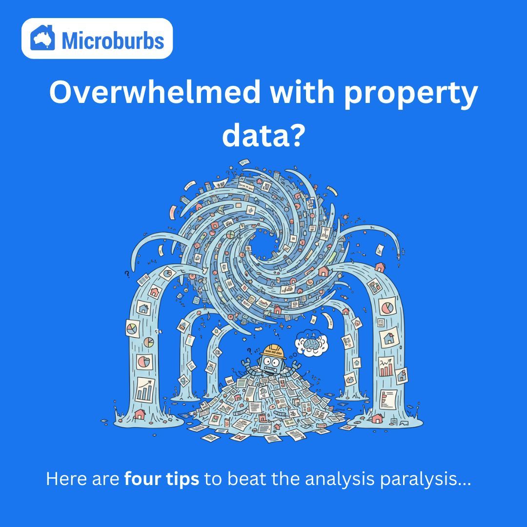 microburbs's tweet photo. Drowning in property data? Here are 4 tips to cut through the noise and make smarter investment decisions. Swipe to learn how Microburbs Growth Indicators can help you focus on what actually matters for capital growth. https://t.co/lhrZIEkxnt