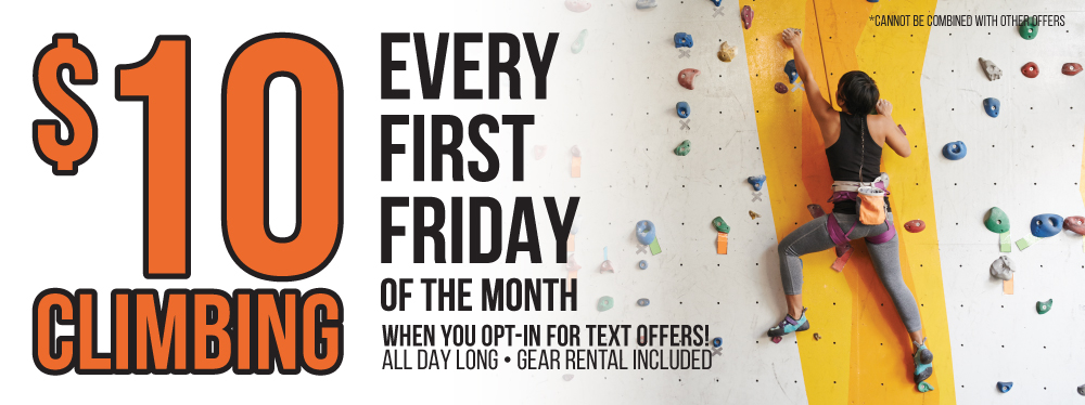 RockSpotClimb's tweet photo. 🧗$10 climbing for First Friday is tomorrow - https://t.co/RhtsBJbluj https://t.co/RFtKfjZHFX