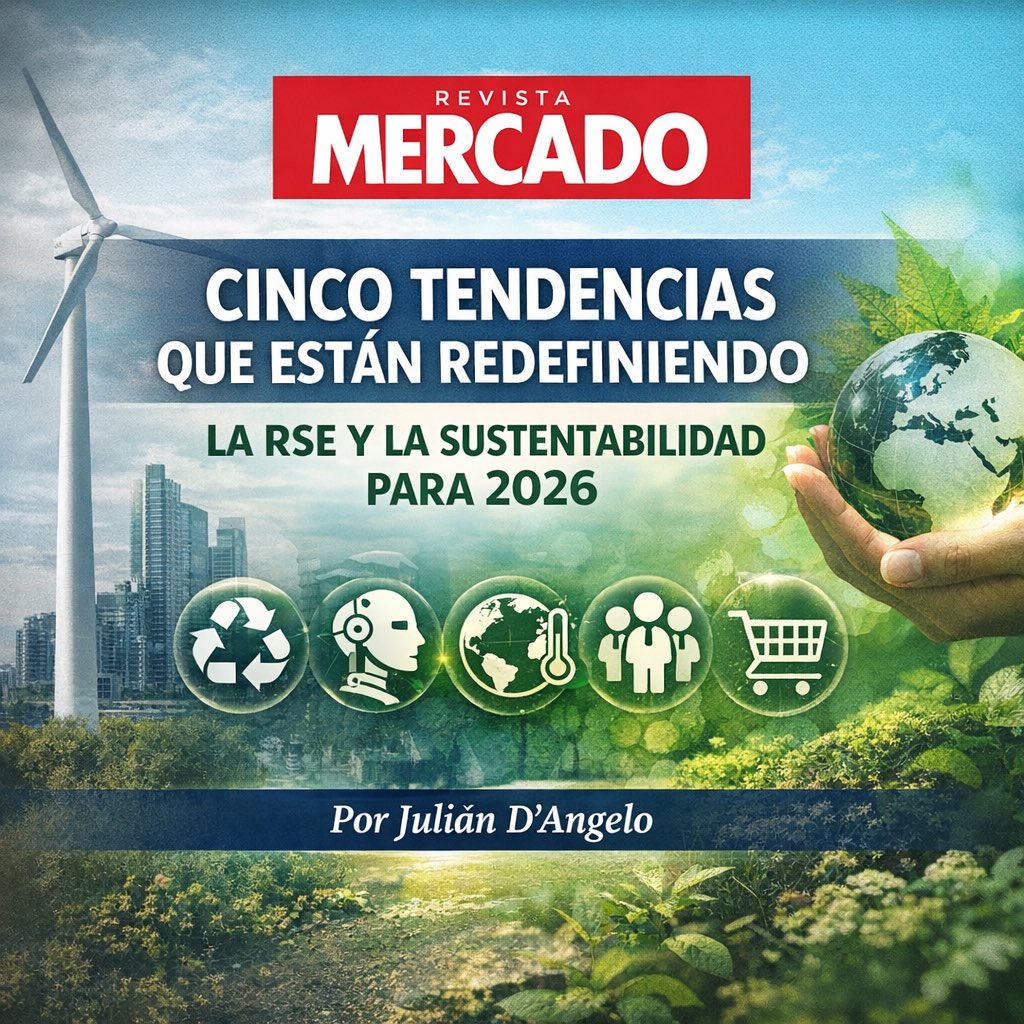 La sustentabilidad ya no es un “extra”: en 2026 será gestión del riesgo, competitividad y decisiones concretas.

Te comparto mi columna en Revista Mercado con las 5 tendencias clave para RSE y sustentabilidad.
👇
mercado.com.ar/gestion-susten…