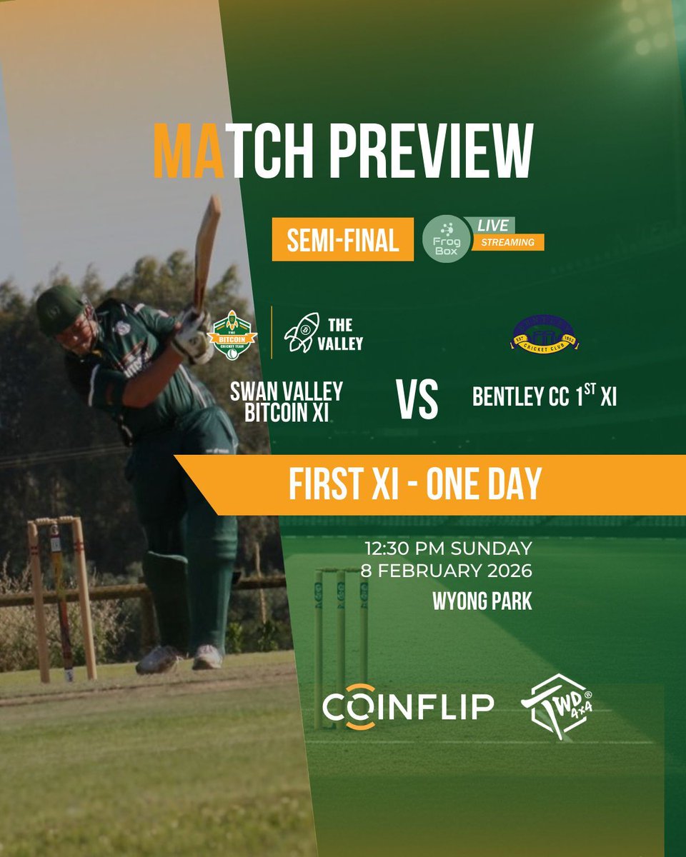 It's SEMI FINAL time for #bitcoincricket LFG 🚀🚀🚀

🔋 Powered by: @coinflip @twd4x4

#bitcoin #bitcoincricket #btc #bitcoinprice #bitcoinnews #bitcointrading #lightningnetwork #bitcoinfamily #bitcoinmining