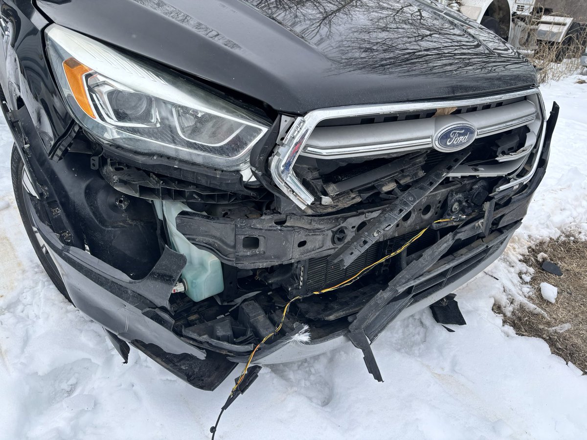 Hit a deer on my way home from work last night. I’m fine but my vehicles totaled

Thank goodness I’m on deductible insurance lol
