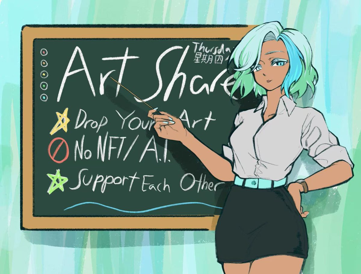 EvaWorldEngine's tweet image. 👁️Artists! SHOW ME YOUR ART!🌎
⭐️⭐️⭐️⭐️⭐️⭐️
🌘ART SHARE🌒
⭐️⭐️⭐️⭐️⭐️⭐️
☁️Share Your Recent Art/WIP
☁️Follow Me if you'd like!
☁️Interact with other artists!
☁️Tag a friend or two!
☁️RT if you want to!
☁️No NF*T/A*I. 
☁️Be respectful and have fun!
☁️#artshare #artmoots