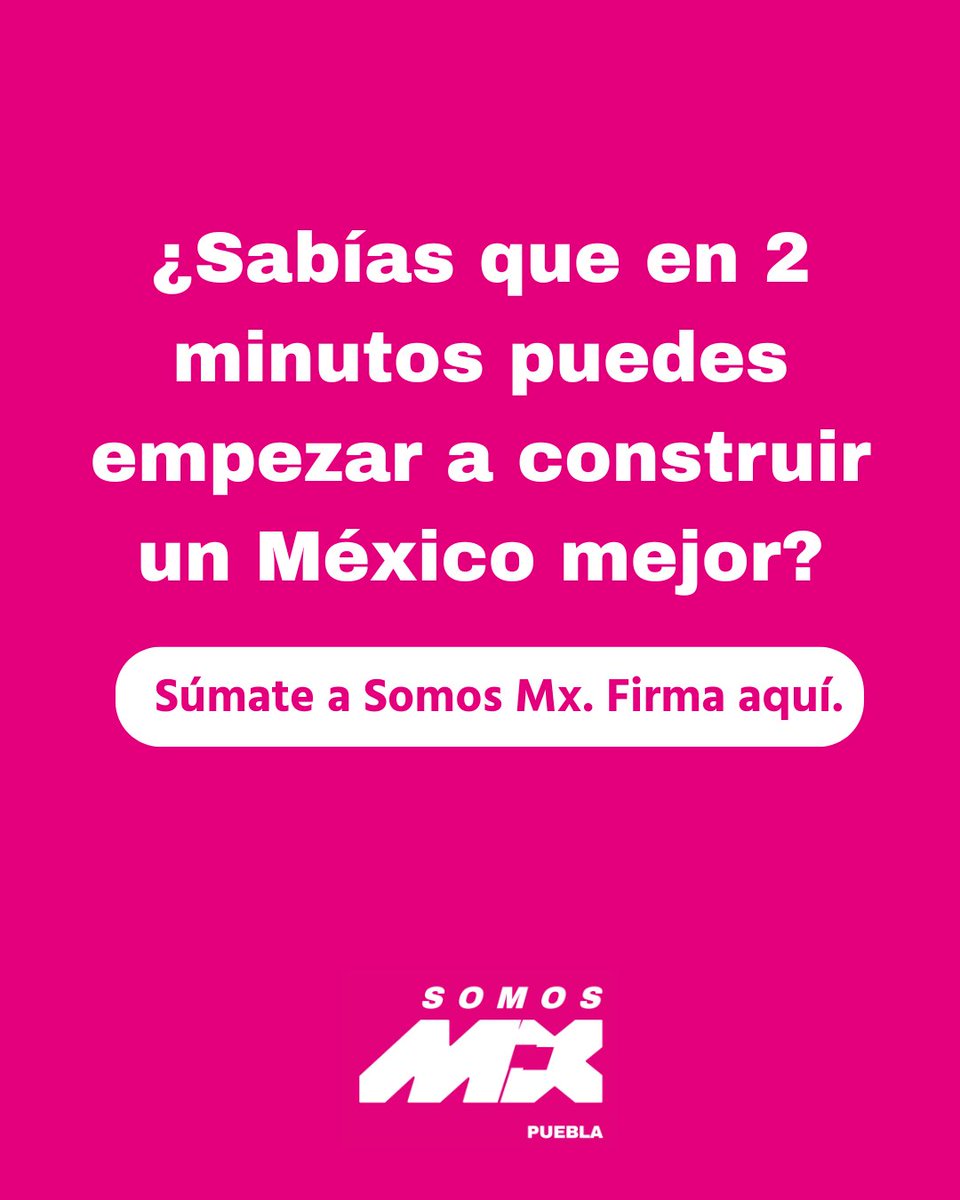 Construir un México mejor está al alcance de todos.
Solo toma 2 minutos dar el primer paso.
Súmate a #SomosMX
somosmx.org.mx/afiliate-y-con…