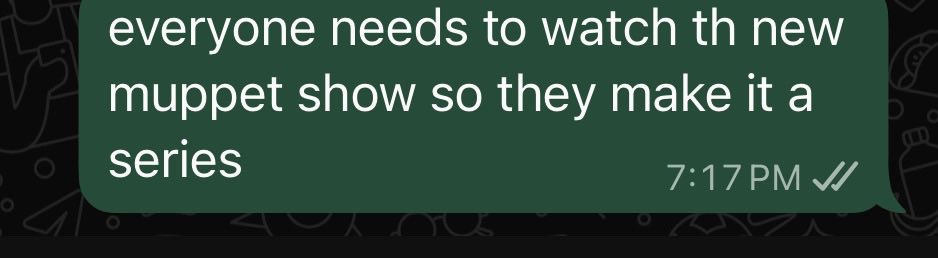 i only talk about very serious things in the family group chat