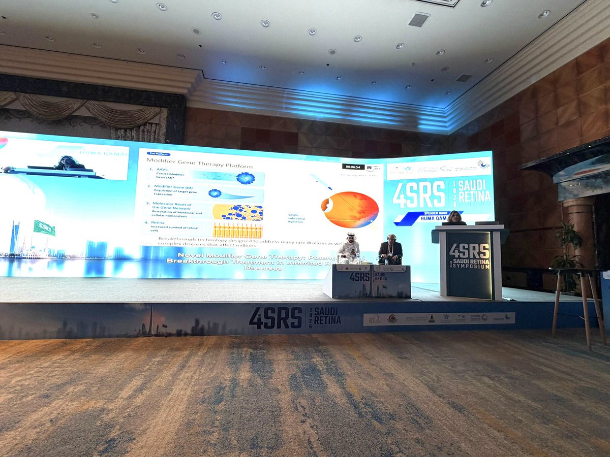 drhumaqamar's tweet image. Honored to present at 4th Saudi Retina Symposium 2026, Jeddah KSA!!!
@SRS_SaudiRetina